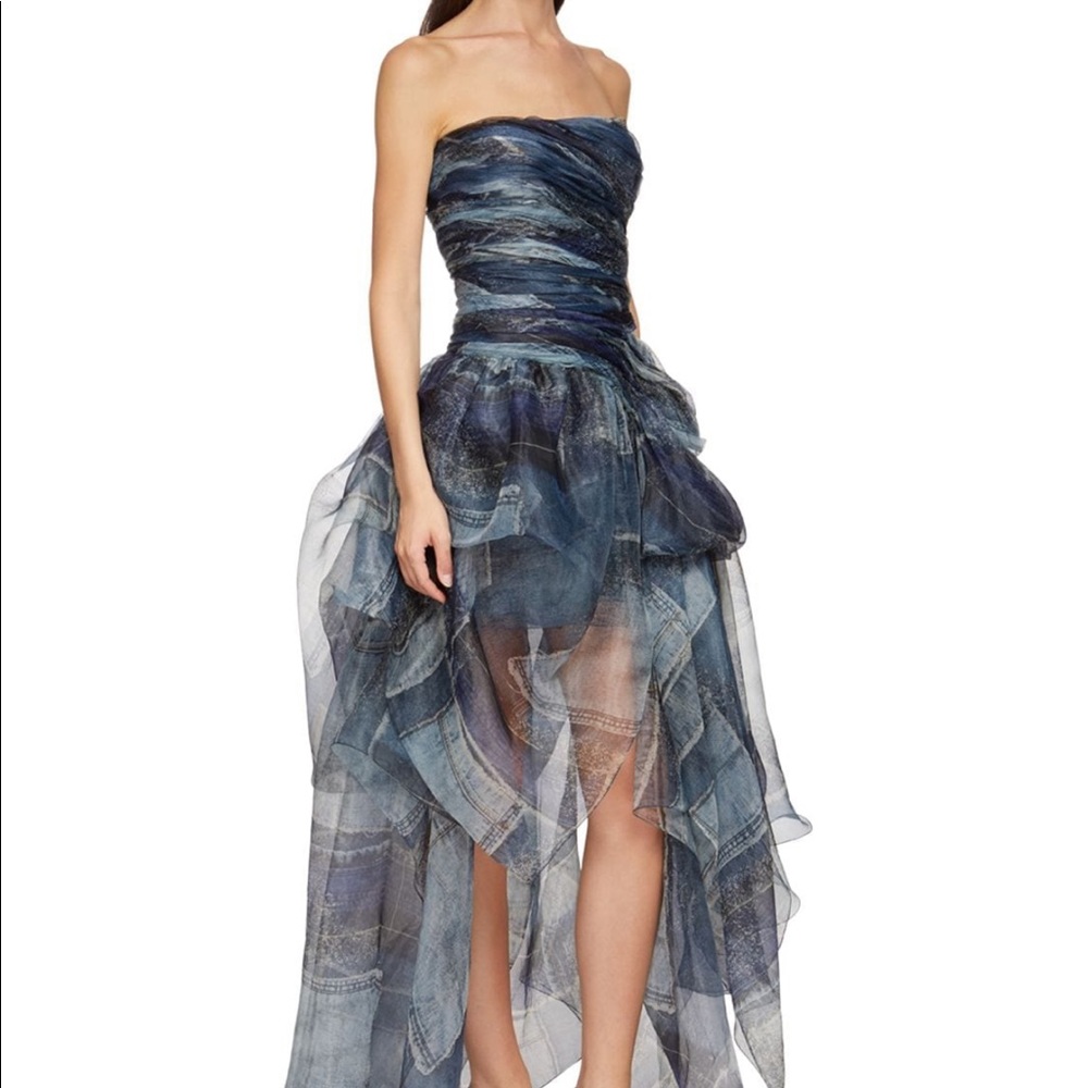 ERMANNO SCERVINO strapless ruffled long dress - Picture 2 of 5